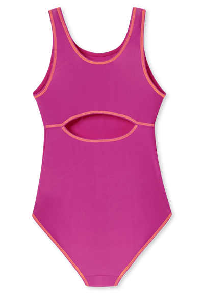 Badpak voor schoolsport, fuchsia - aquablauw 164