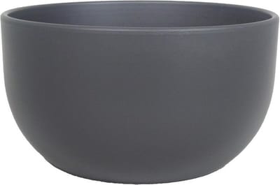 Floran Plantenpot schaal - antraciet grijs - glanzend - H14 x D16 - bloempot