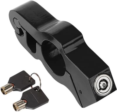 Multifunctionele Aluminium Alloy Motorfiets Handvat Lock - Anti-Diefstal Beveiliging voor Moped en Off-Road Voertuigen in Zwart
