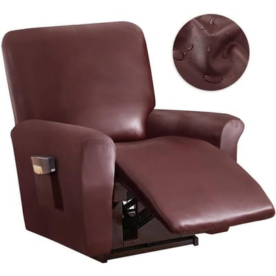 PU Leer Fauteuilhoes 1/2 Zits Waterdichte Fauteuilhoes Elastische Relax Enkele Bank Overtrekken voor Woonkamer Decoratie