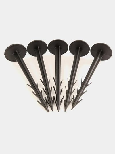 Grondankers - Bevestigingsankers - Tuin Vastzetten - Met Weerhaken - 12cm 50 Stuks - Zwart
