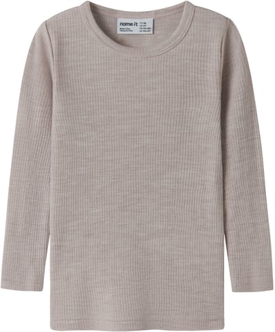 NAME IT - NMNWAX WOOL RIB LS TOP NOOS - Unisex - Lange mouwen shirts