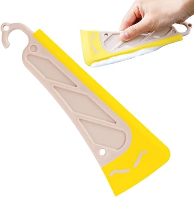 Keukenreinigingsspatel - Siliconen schraper - Vlekken verwijderen - Antislip handgreep - 20.8 cm - Koffie