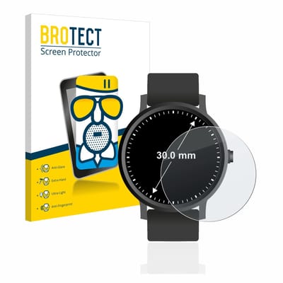 BROTECT - Screenprotector voor Horloges (Rond, ø: 30 mm) - Folie Beschermfolie Beschermglas matte