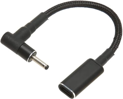 Dailygoody - USB C Adapter - USB C naar 3.0x1.0mm DC - 100W Oplaadkabel - Korte Kabel - Converter voor Laptop en Accessoires - Ideaal voor Thuisgebrui