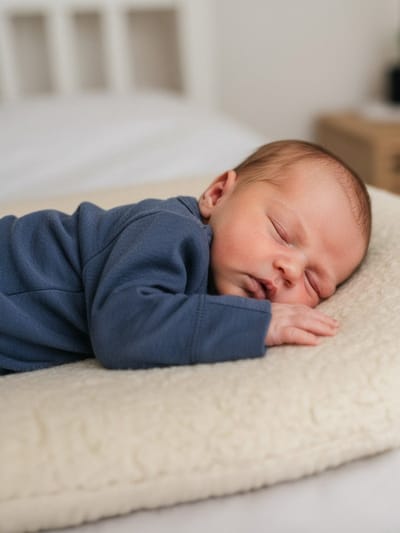 Wollen baby- kindertrui - Merinowol - Vintage Indigo 134