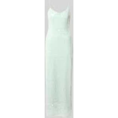maxi-jurk met pailletten en cascadehals