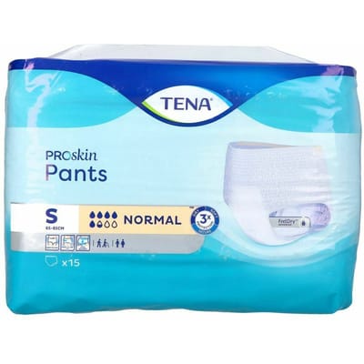 TENA ProSkin Pants Normal S - Incontinentiebroekjes - 15 stuks - omtrek taille 65 cm tot 85 cm