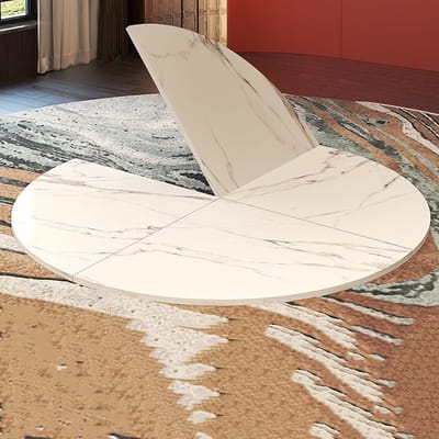 Rond Tafelblad - Opvouwbaar Blad - Extra Ruimte - Duurzaam Meerlaags Hout - Tot 220 cm - Steen