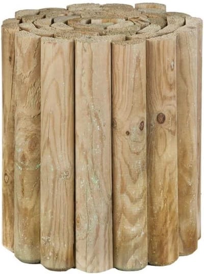 Borderrand Hout - Tuin Afscheiding - Bloemenperken Afbakenen - Geïmpregneerd Grenen - 2.5 meter - Groen