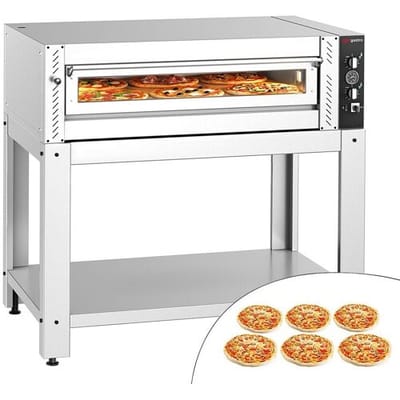GGM Gastro Elektro Pizzaofen - 6x 30cm (Breit) - Manuell - inkl. Untergestell