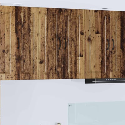 vidaXL - Wandkast - PORTO - Oudhout - 60 - x - 31 - x - 80 - cm - Bewerkt - hout