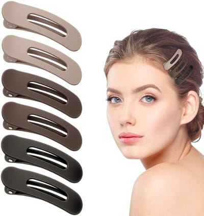 Dailygoods- Haarspeldjes 6 Stuks - Duurzame Metalen Haarclips - Platte Haarclips - Fijn Dun Haar - Comfortabel Ontwerp - Ideaal voor Dagelijks Gebruik