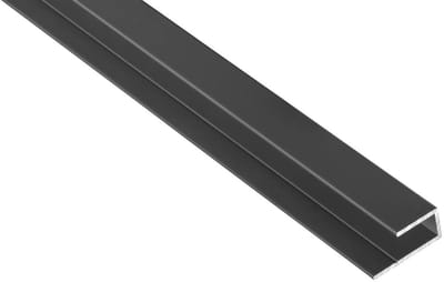 Aluminium U-profiel - Afsluitprofiel Eindprofiel - Platen Afwerken - Gepoedercoat Antraciet - 1 meter 6 mm - Antraciet
