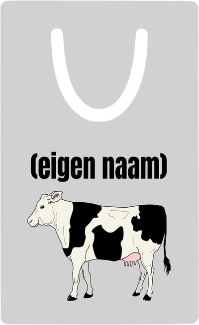 Hacebo® - koe met eigen naam metalen boekenlegger - Koe - boeren - iemand die houdt van koeien - verjaardag - cadeau - kado Bladwijzer boekenleggers - 7.6 cm x 5cm