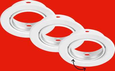 Briloner Leuchten RENG - inbouw armatuur - 7110- 036 - set van 3 - lampen zijn niet inbegrepen - GU10 fitting - IP23 - Ø8,6 x 6,5 cm