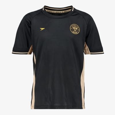Dutchy Dry kinder voetbal T-shirt zwart beige - Maat 116