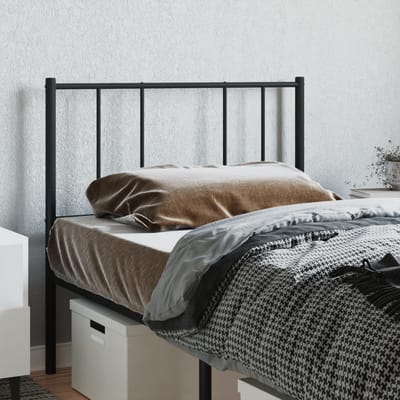vidaXL - Vervangend - hoofdbord - metaal - zwart - 80 - cm