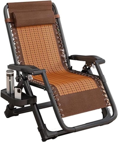 Luxe Loungestoel - Relaxfauteuil Ligstoel - Buiten Ontspannen - Inclusief Kussen & Houder - 200kg Draagkracht