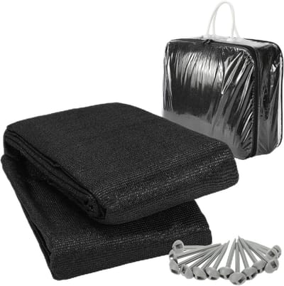 Ademend Campingtapijt Voortent 250x250 cm - Antislip Luifeltapijt Inclusief Haringen en Draagtas