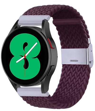 By Qubix - geschikt voor Huawei Watch GT 6 / GT 7 - 41mm - Braided nylon bandje - Donkerpaars