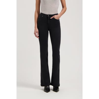 Mud Jeans Isy High Flared Stone Black Maat: W25L32 | Flared Jeans Outlet | Dames | Zwart