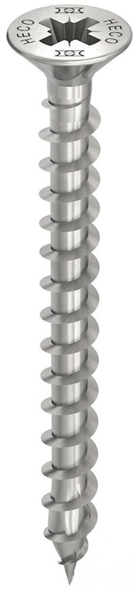 HECO TOPIX-Plus spaanplaatschroef 4,5x40mm - platkop - RVS - voldraad - PZD 2 - 61697 (Per 200 stuks)