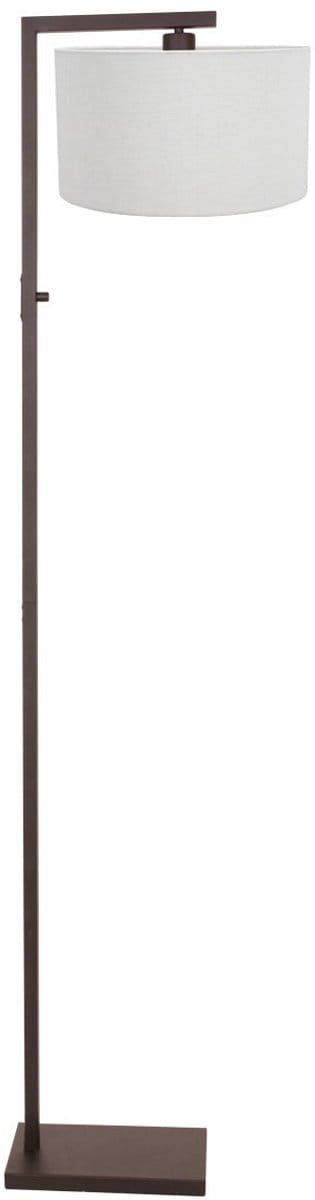 Cacao Vloerlamp Stang 4877CA met kantelbaar armatuur van metaal en linnen, hoogte 160 cm, geschikt voor E27 lichtbronnen - Steinhauer Eigentijds Design