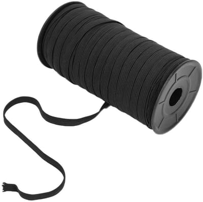 Dailygoody - Rubberen band - Elastisch - 8 mm - Naaitoebehoren - Kleding maat wijzigen - Zwart - 100 yard