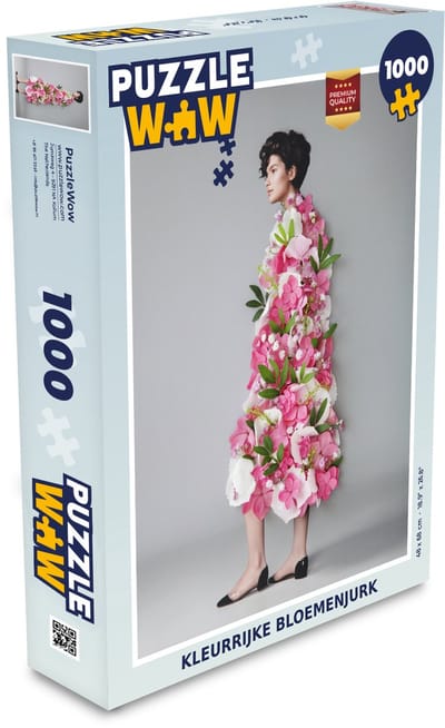 Puzzel Vrouw - Jurk - Bloemen - Legpuzzel - Puzzel 1000 stukjes volwassenen