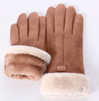 Knaak Handschoenen Dames - Fleece - Touchscreen - Bruin - Winterhandschoenen voor Smartphones