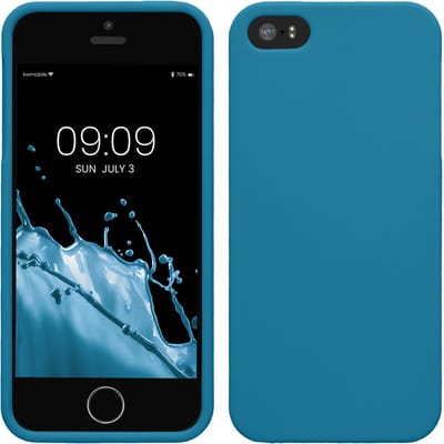 kwmobile telefoonhoesje geschikt voor Apple iPhone SE (1.Gen 2016) / iPhone 5 / iPhone 5S - Hoesje voor smartphone - Back cover in Caribisch blauw