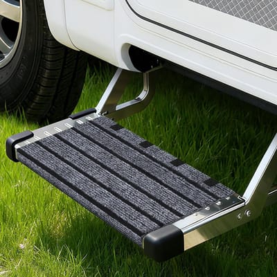 Verstelbare Antislip Campertrapmat voor Caravan en RV, Perfect voor Buiten en Kamperen, 46 x 46 cm, Duurzaam en Comfortabel