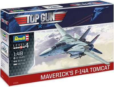 Revell Modelbouwpakket Militaire voertuigen - 03865 Maverick#039 F-14A Tomcat ‘Top Gun’ Plastic - 1:48 - Modelbouw
