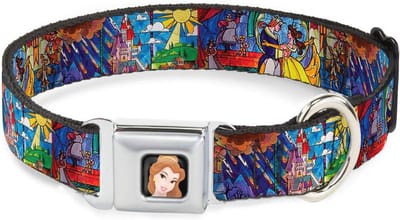 Modieuze hondenhalsband met veiligheidsgordelgesp - beschikbaar in verschillende maten