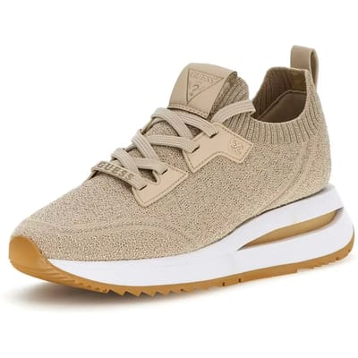 Guess Beigekleurige Polyester Lage Sneakers