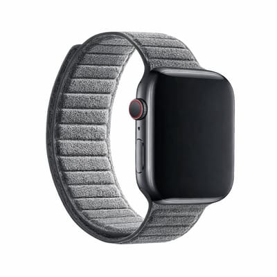 GoldStandard - Alcantara Watch Bandje - Geschikt voor Apple Watch - Alcantara Horlogebandje - Nardo Grey