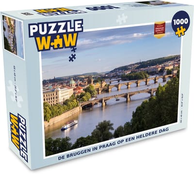 Puzzel Praag - Bruggen - Rivier - Legpuzzel - Puzzel 1000 stukjes volwassenen