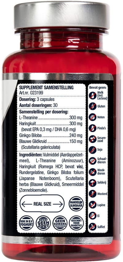 Lucovitaal L-theanine Omega 3 - 2 x 90 capsules - Voordeelverpakking