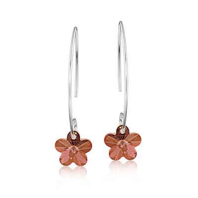 Montebello Oorbellen Aster BZ93 - 925 Zilver Gerhod. - Swarovski - Ø12mm - 35mm