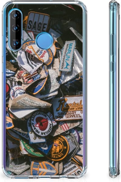 Huawei P30 Lite Anti-shock Hoesje met foto Badges