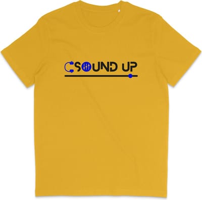 Heren en Dames T Shirt - Muziek - DJ Sound Up - Geel - XS