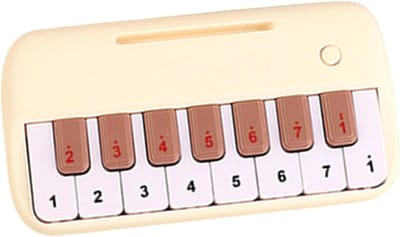 Mini Piano - Speelgoed Keyboard - Muziek Leren - 15 Toetsen - 20.5 cm - Beige