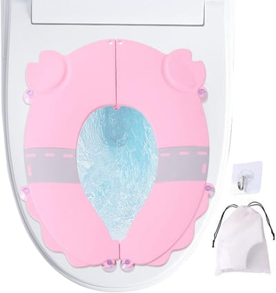 Toilettrainingsstoel - Peuterpotje WC-bril - Kinderen Zindelijk Maken - Spatbestendig Ontwerp - 36.6 x 31.8 cm - Roze
