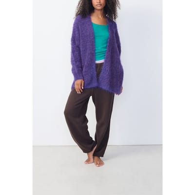 American Vintage Bymi Cardigan Violet Chine Maat: XS/S | Jassen Outlet | Dames | Paars