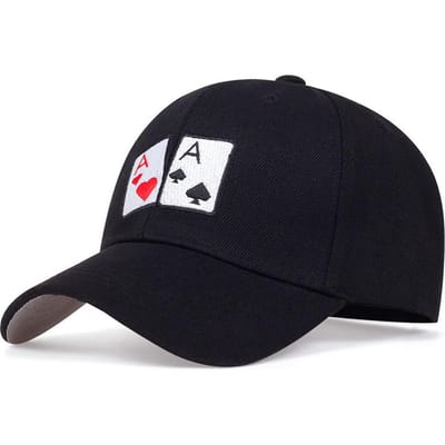 Mode Hip Hop Baseballpet Katoenen Snapback Hoed Zon Hoed Poker Geborduurd Golf Hoeden Buiten Sport Vrije Tijd Petten Papa Petten Gorra Adjustable black