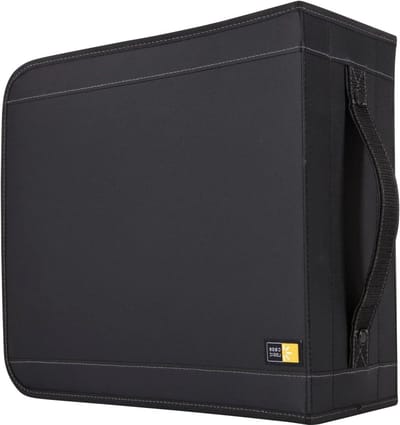 32-Disc CD Wallet Holds 32 Discs or 16 With Notes - Nylon (Black)