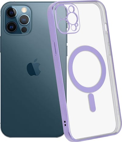 ShieldCase Hoesje geschikt voor Apple iPhone 11 Pro MagSafe - hoesje transparant Magneet metal coating - paars