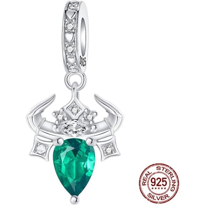 Koper 12 Sterrenbeelden Stier Groene Zirkonia Hangers Bedels Past op Originele Charms Armband Dames Doe-het-zelf Sieraden Cadeaus