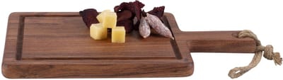 Pure Acacia Wood Borrelplank | Tapasplank | Serveerplank recht met sapgoot 35x20x2 cm